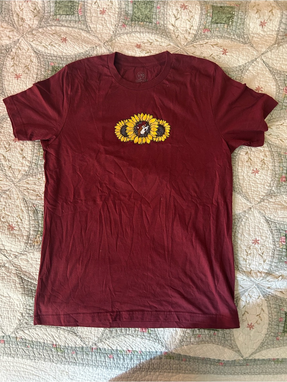 Unisex Buc-ee’s Maroon Sunflower Graphic Tee